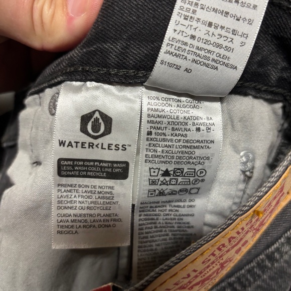 Levi's Charcoal 501 Denim Shorts - Picture 5 of 6